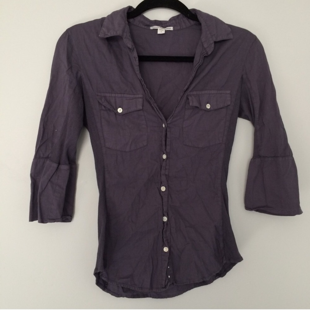 James Perse Fitted Button Down Top - image 4